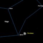 The Moon and Spica Share the Sky in a Celestial Dance