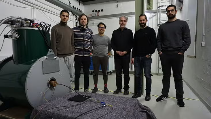 A photo of the full dark matter experiment team
