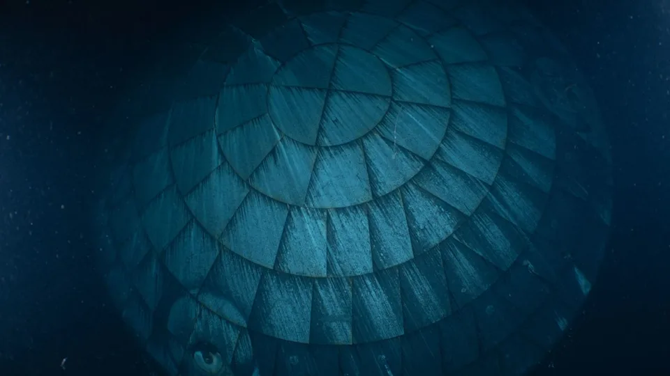 NASA's underwater photo of the Orion heat shield immediately after splashdown